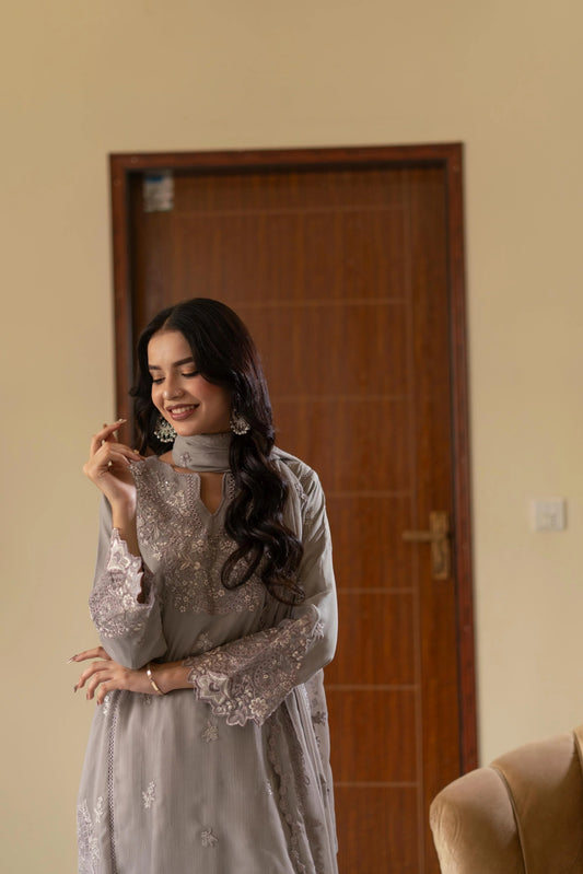Afsana Grace – Embroidered Chiffon Eid Pret 3PC