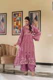 Pastel Riwaayat – Dusty Onion | 3 Piece Stitched Chiffon Suit