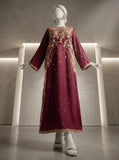 Zariah Magenta Embroidered Kaftan – 2Pcs Luxury Modest Wear