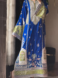 Chaman kaftan side view embroidered sleeve detail