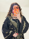 Luxury Black Embroidered Formal Gown 3 PCS
