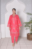FECTN 114 2Pcs Embroidered Cotton suit shirt and trousers - Fabric Emporium Official