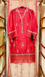 Rouge Élitaire – Embroidered Cotton 3 Piece Suit with Chiffon Dupatta