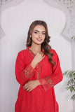 FECTN 114 2Pcs Embroidered Cotton suit shirt and trousers