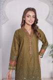 FECTN 114 2Pcs Embroidered Cotton suit shirt and trousers