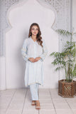 Sky Blue Embroidered Cotton 2-Piece Suit – Premium Summer Lawn Set for Women