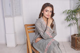 FECTN 114 2Pcs Embroidered Cotton suit shirt and trousers
