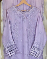 Lilac Whisper – Lilac Luxury Embroidered 3-Piece Chiffon Suit