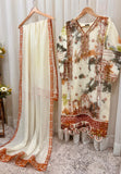 2Pcs Pure Embroidered Cotton Net Suit FE145226