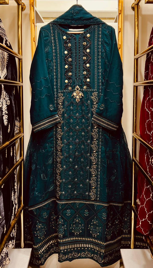 Luxury Bottel Green Gown
