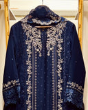 Mahveen Navy Luxe Eidit Gown