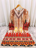 Printed Samos Silk Shirt – Elegant Ethnic Fusion FE-Slk4865
