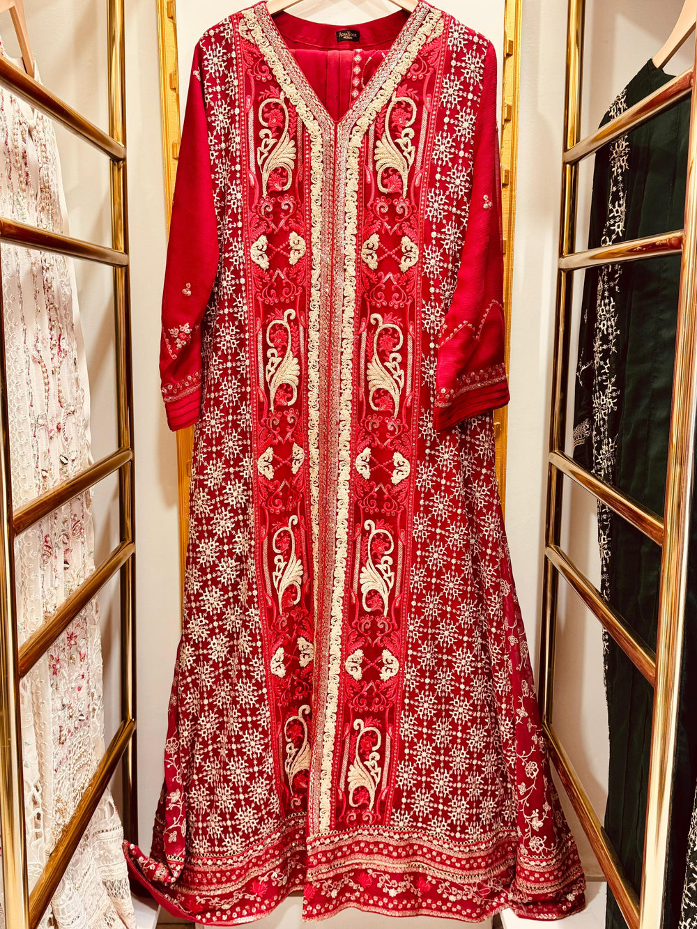 3Pcs Embroidered Chiffon Gown - Fabric Emporium Official
