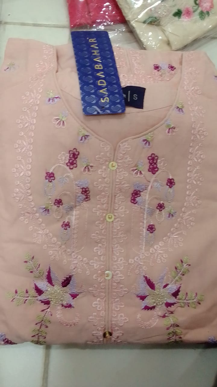 fefrkc111 2Pcs Embroidered Cotton suit shirt and trousers - Fabric Emporium Official