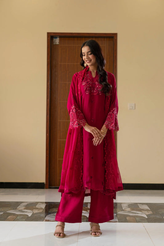 Mehrunisa Bloom – Embroidered Chiffon Eid Pret 3PC