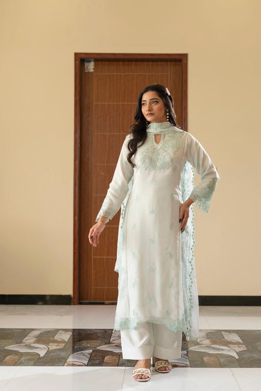 Zareen Noor – Embroidered Chiffon Festive Pret 3PC Suit