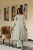 Pastel Riwaayat – Aqua Mist | 3 Piece Stitched Chiffon Suit