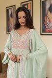 Pastel Riwaayat – Aqua Mist | 3 Piece Stitched Chiffon Suit