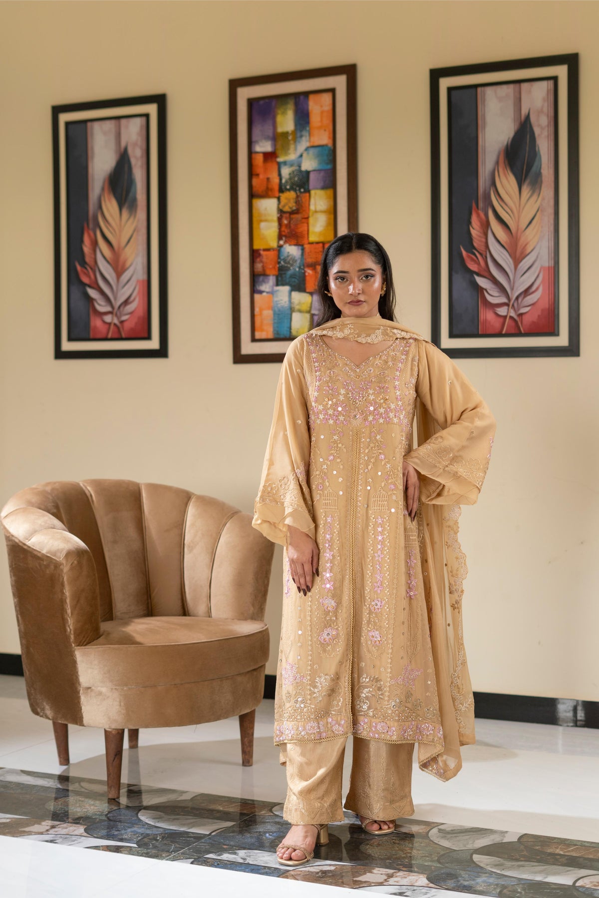 Pastel Riwaayat – Soft Skin | 3 Piece Stitched Chiffon Suit