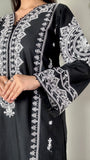 Black Ornate 3PC Cotton Embroidered Suit – Luxury Summer Pret
