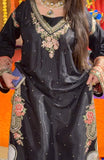 Noor Élite Draped Kaftan – Embroidered Luxury Eid Wear 2Pcs