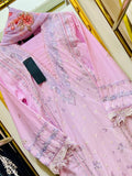 Lavender Éclat – Embroidered Cotton 3 Piece Suit
