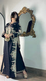 Mehr – Black Embroidered Long Shirt with Embroidered Trouser | 2Pc Luxury Pret