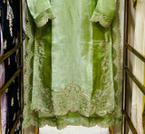 FENPS-10  Lava Siik Embroided 3pcs Suit