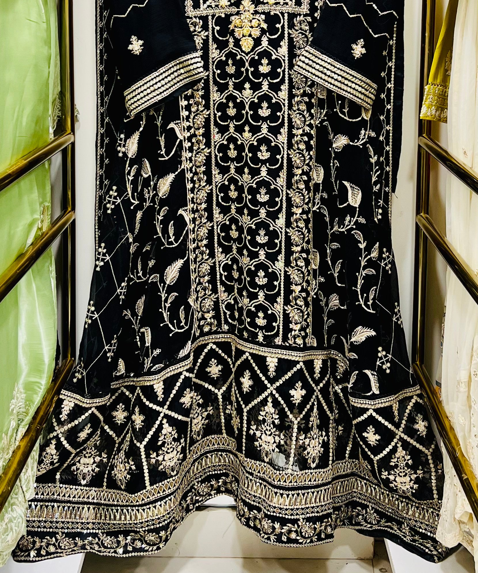 Midnight Noir Zarri & Sequin Embroidered Black Gown – Luxury Formal Wear