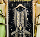 Midnight Noir Zarri & Sequin Embroidered Black Gown – Luxury Formal Wear