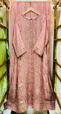 Peach Zarri & Sequin Embroidered Formal Gown – Luxury Wedding & Eid Wear