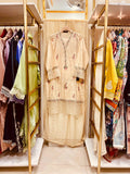 Nooré Écru – Embroidered Cotton 3 Piece Suit with Chiffon Dupatta