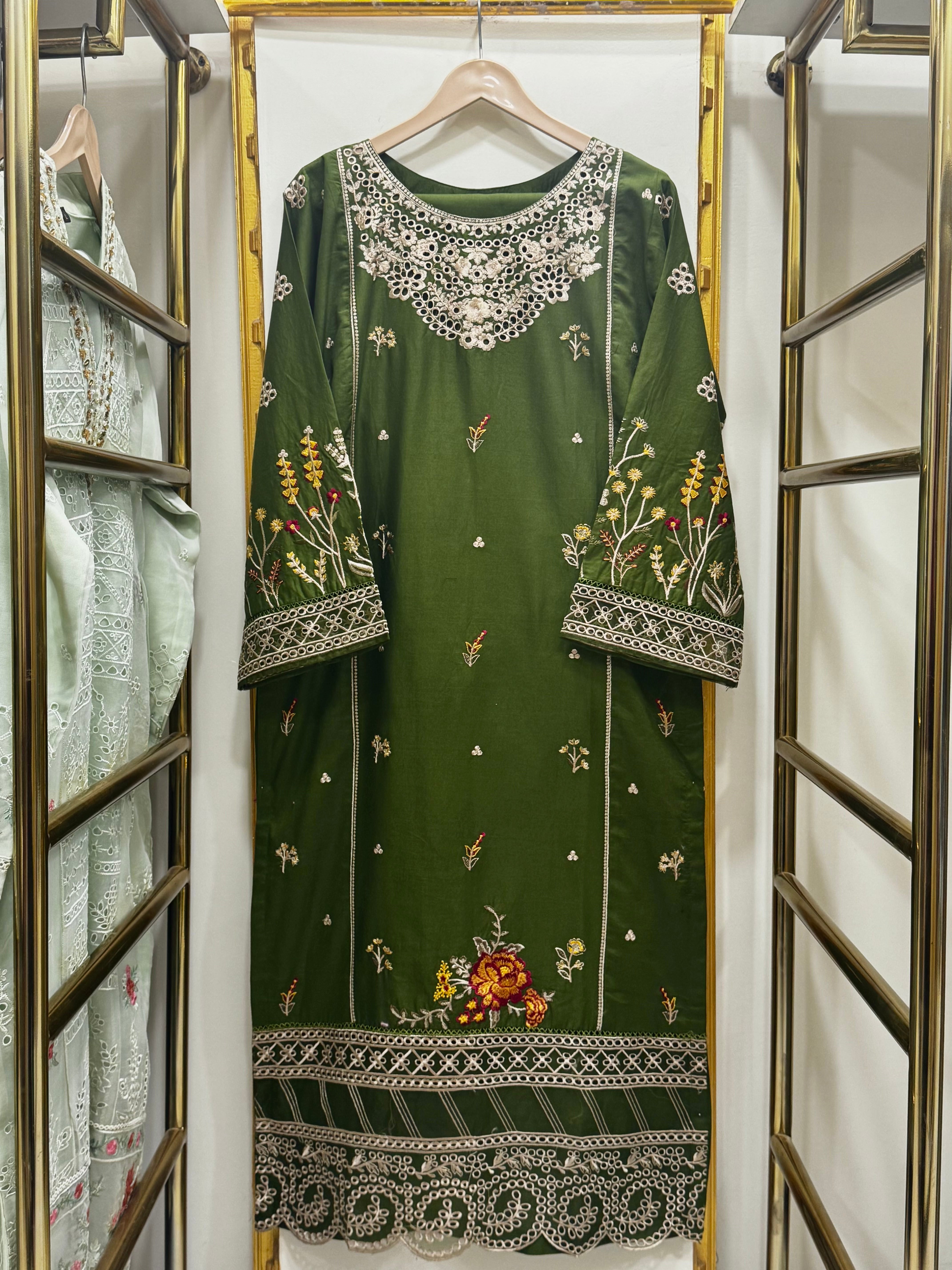 Embroidered Cotton Co-Ord Set – Premium 2Pcs Shirt & Trouser Outfit