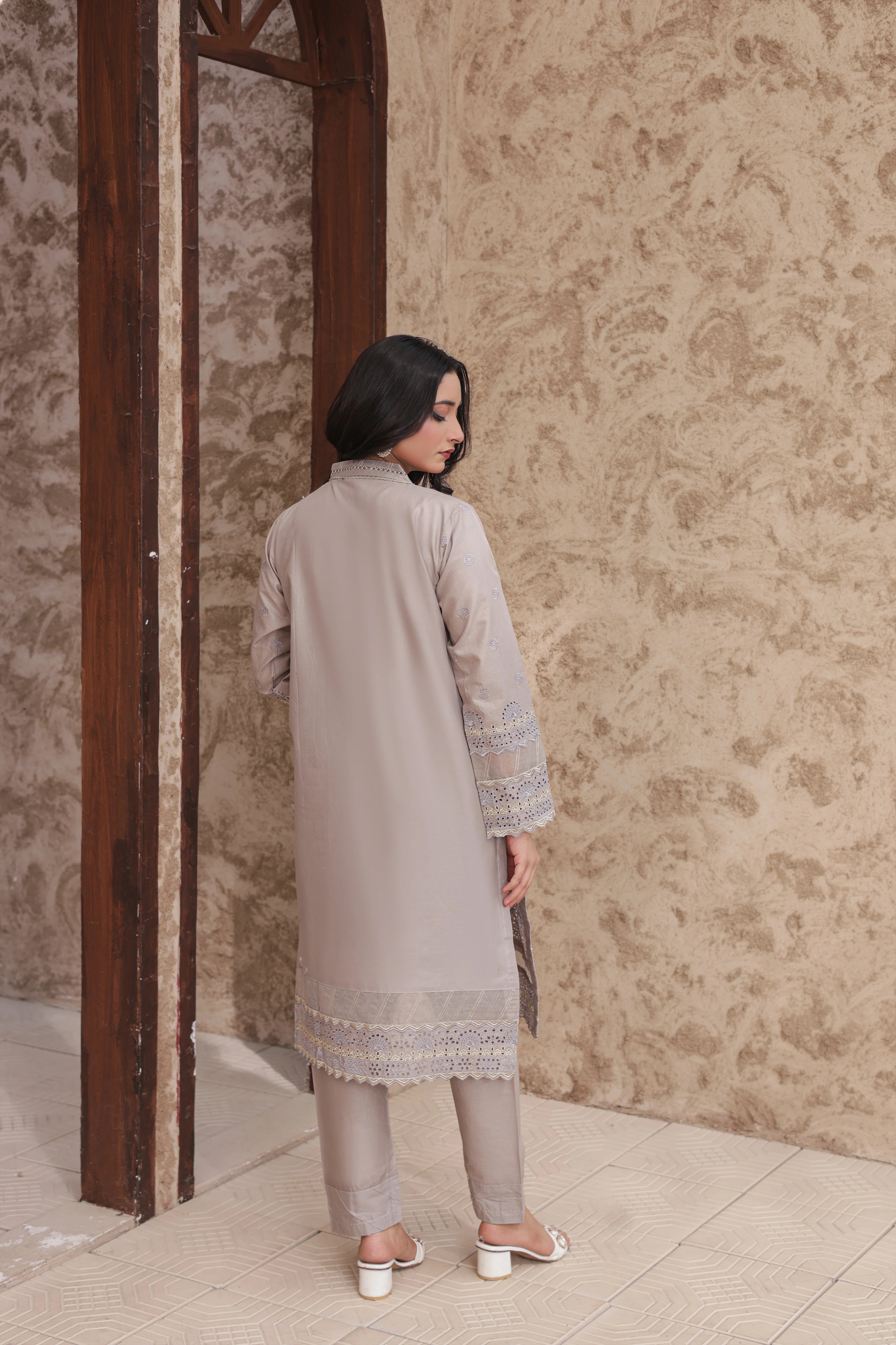 Premium Grey Cotton 2‑Piece Suit – Ready-to-Wear Shirt & Trouser