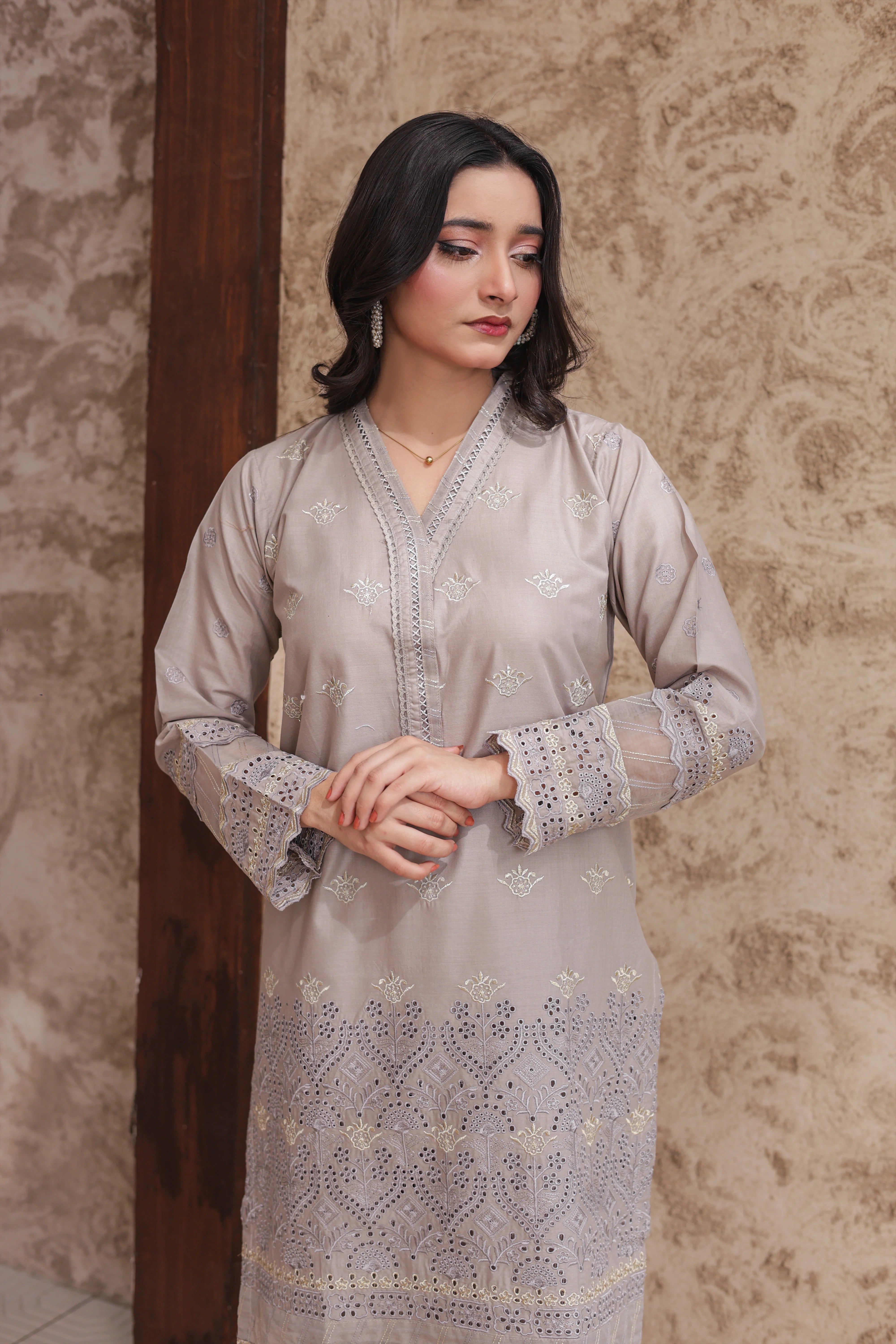 Premium Grey Cotton 2‑Piece Suit – Ready-to-Wear Shirt & Trouser