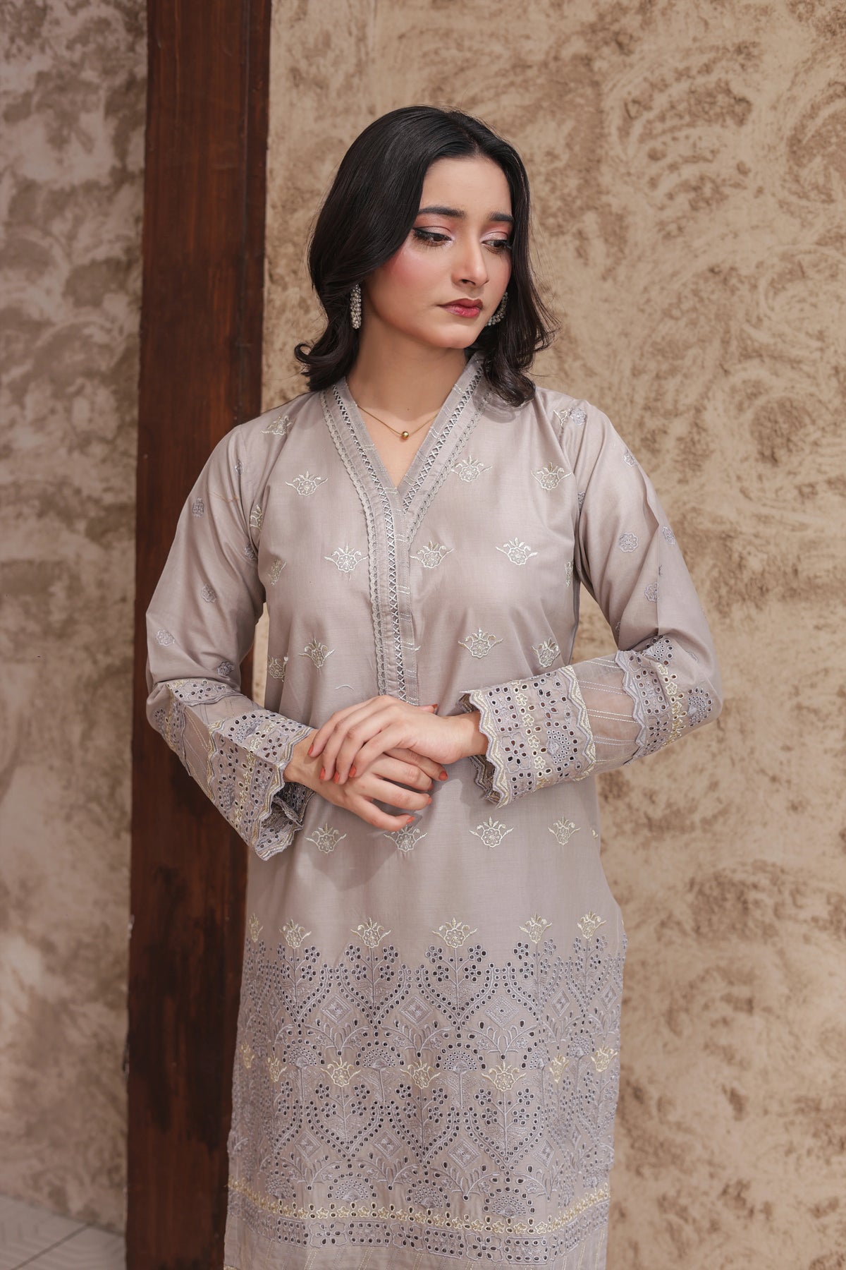 Premium Grey Cotton 2‑Piece Suit – Ready-to-Wear Shirt & Trouser