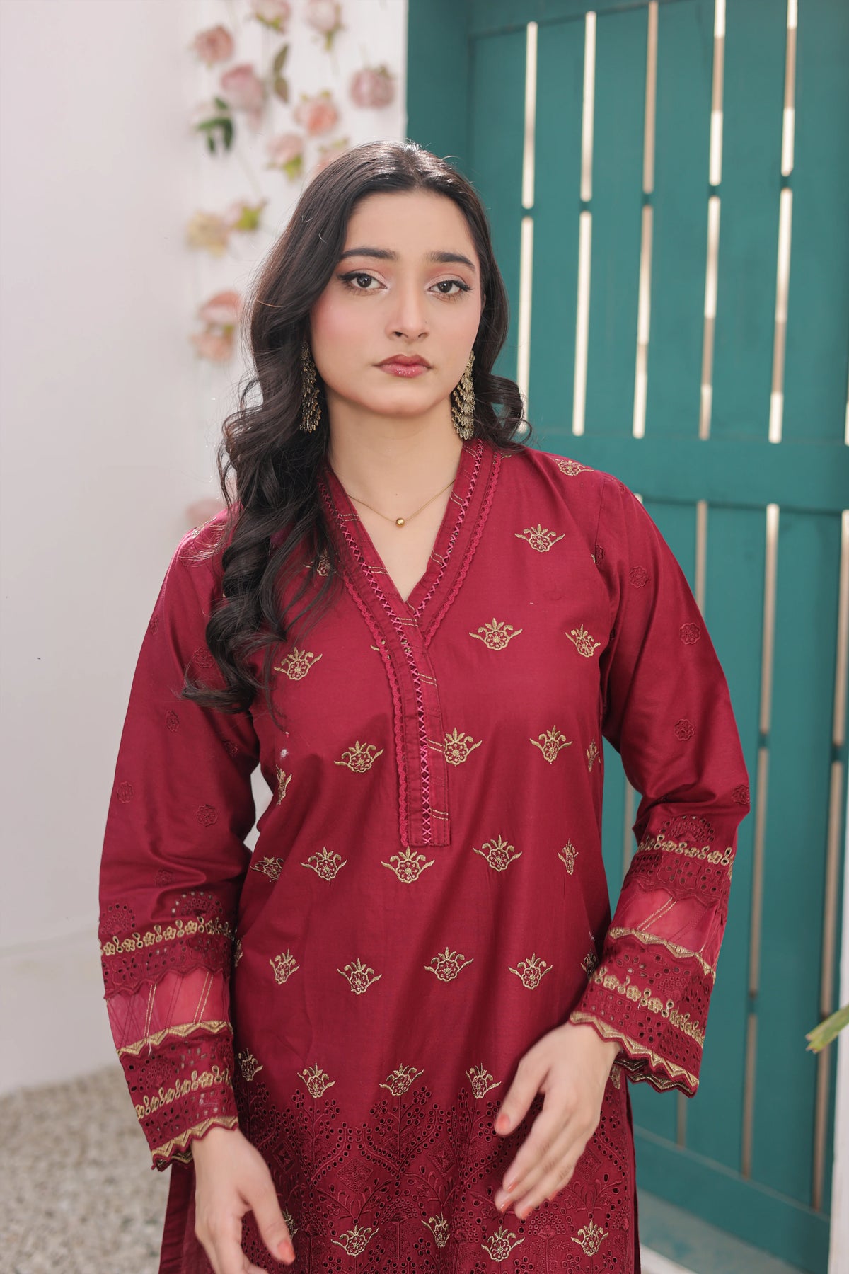 Premium Red Cotton 2‑Piece Suit – Ready to Wear Shirt & Trouser