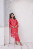 FECTN 114 2Pcs Embroidered Cotton suit shirt and trousers