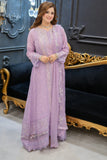Lavender Luxe Embroidered Chiffon 3-Piece Stitched Suit – Formal Eid & Festive Wear