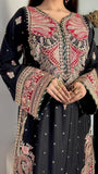 The Royal Black Embroidered Kaftan