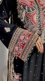 The Royal Black Embroidered Kaftan