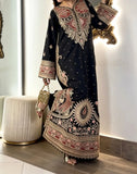 The Royal Black Embroidered Kaftan