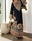The Royal Black Embroidered Kaftan