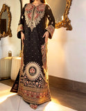 The Royal Black Embroidered Kaftan