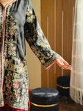 Black Embroidered Silk Kurta with Red Dhoti Pants | 2Pc Designer Party Wear Set