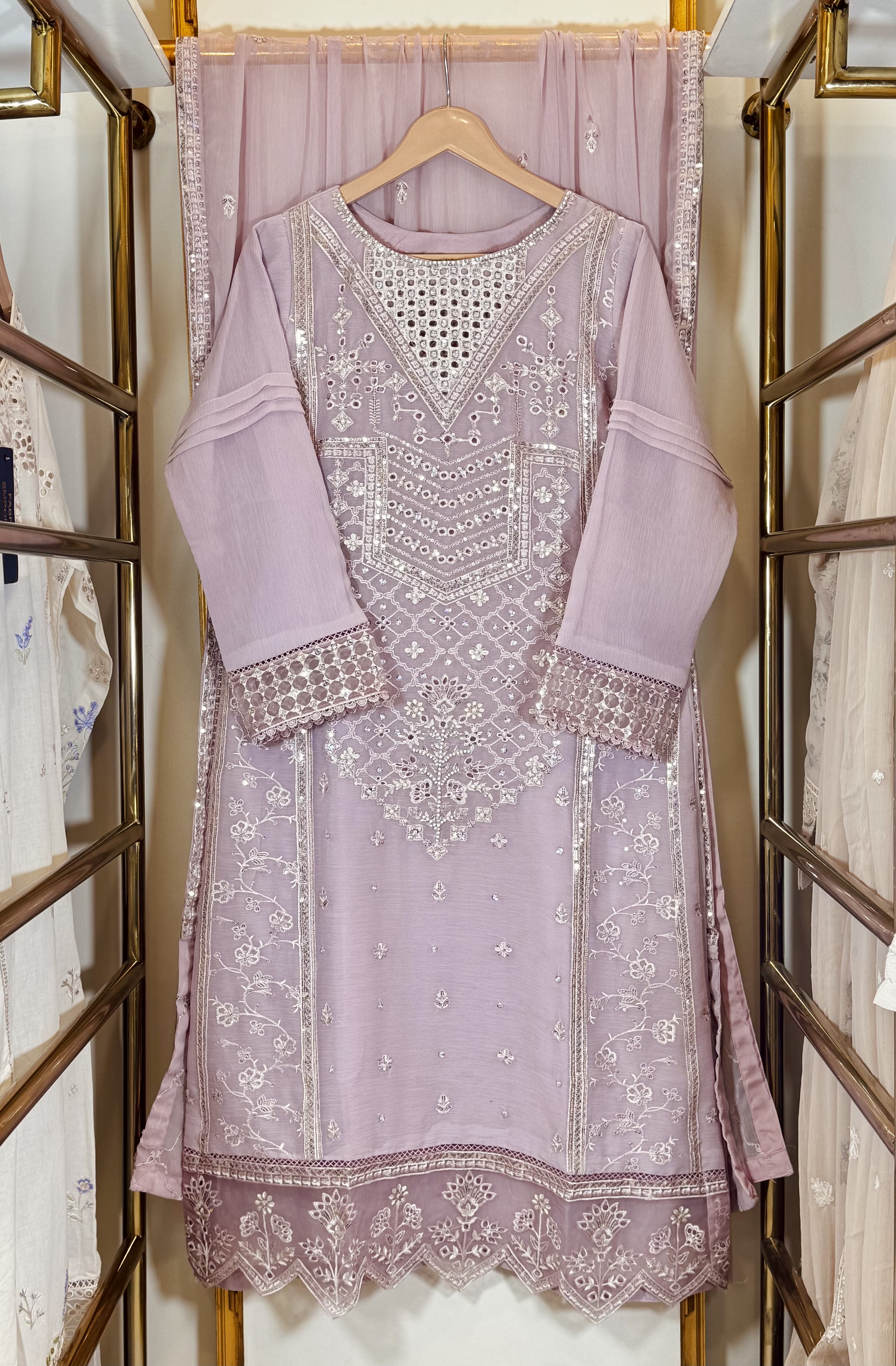 Celestial Pearl Chiffon – Lilac