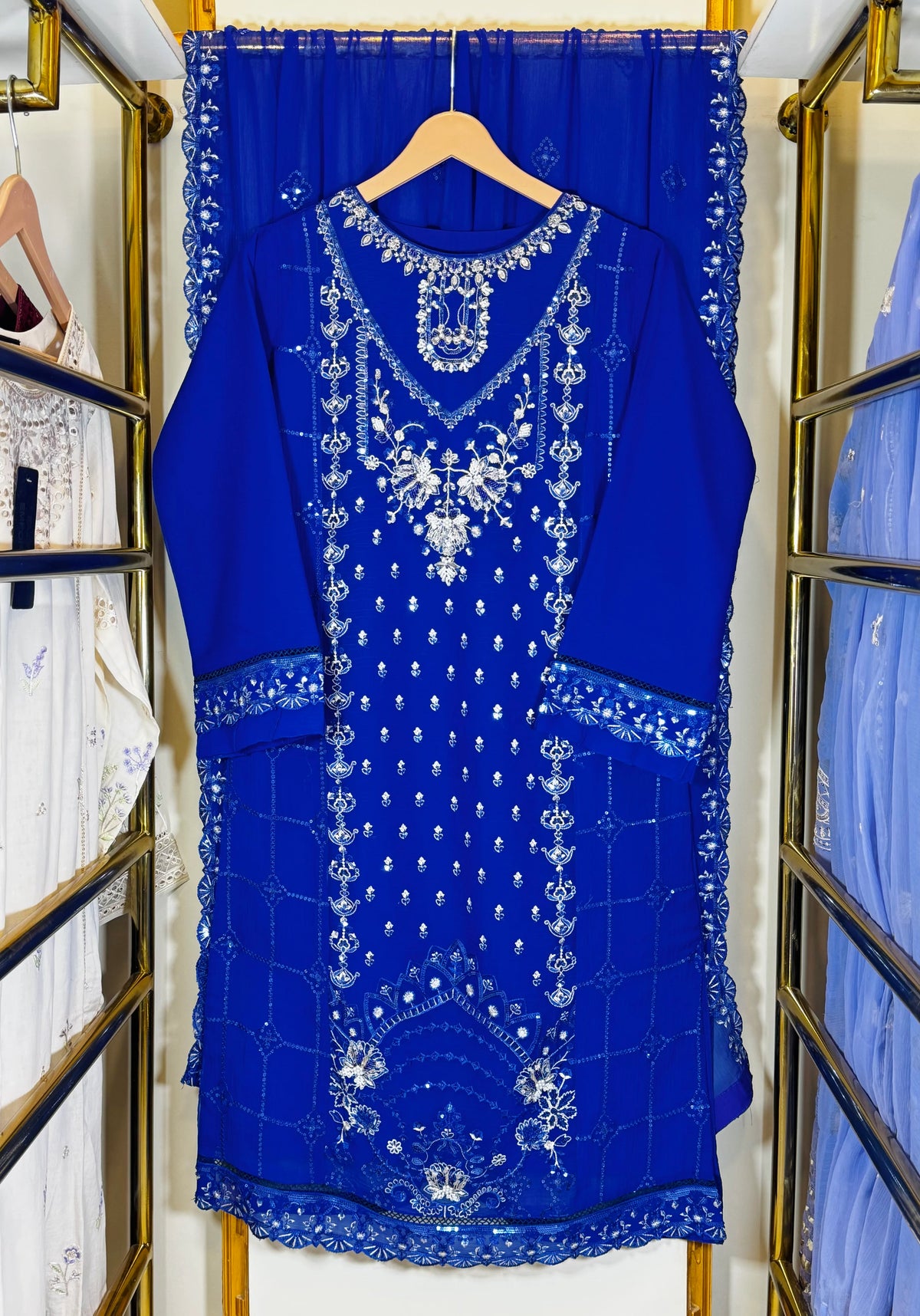 Opal Glow Chiffon – Royal Blue