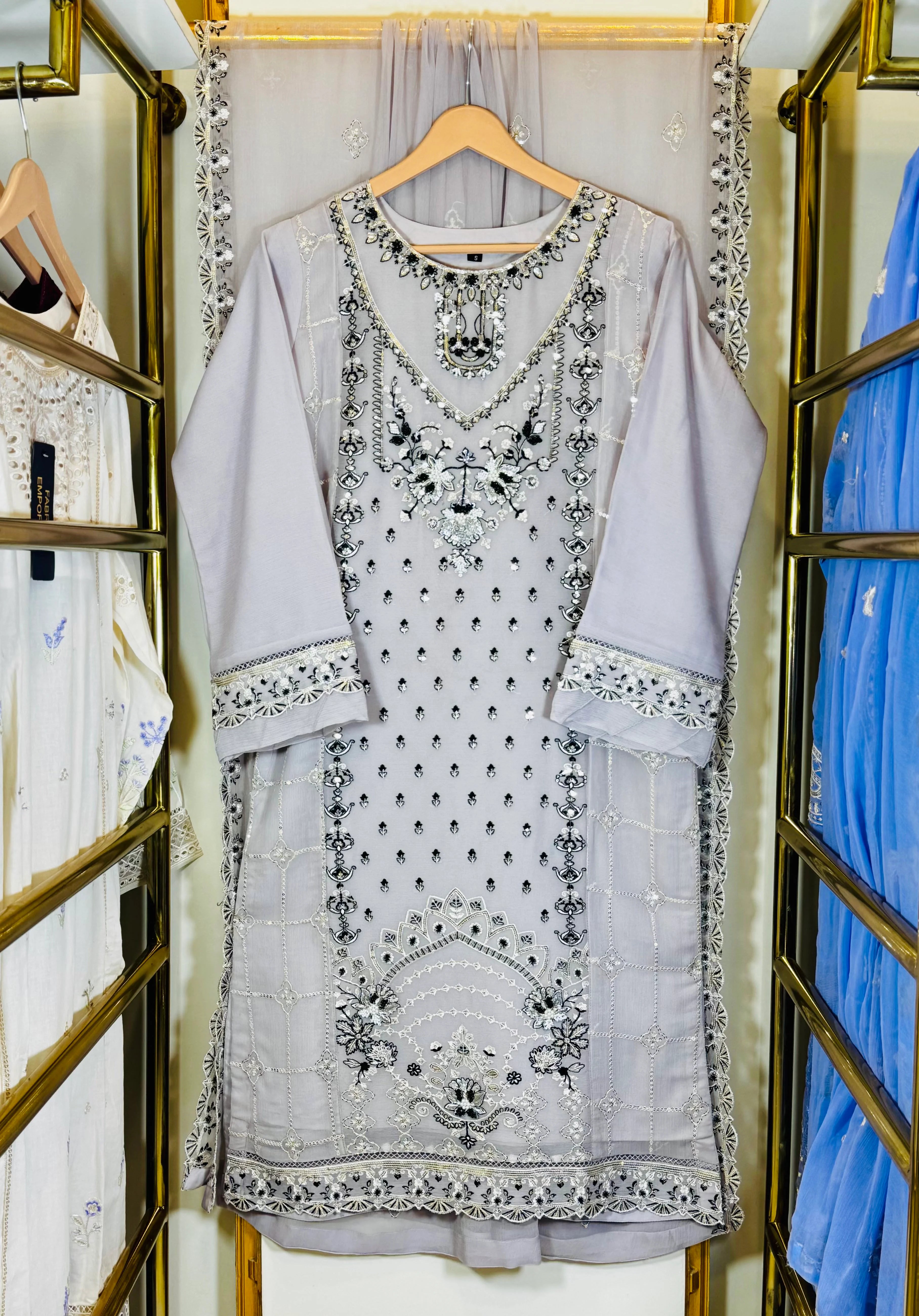 Opal Glow Chiffon – Silver