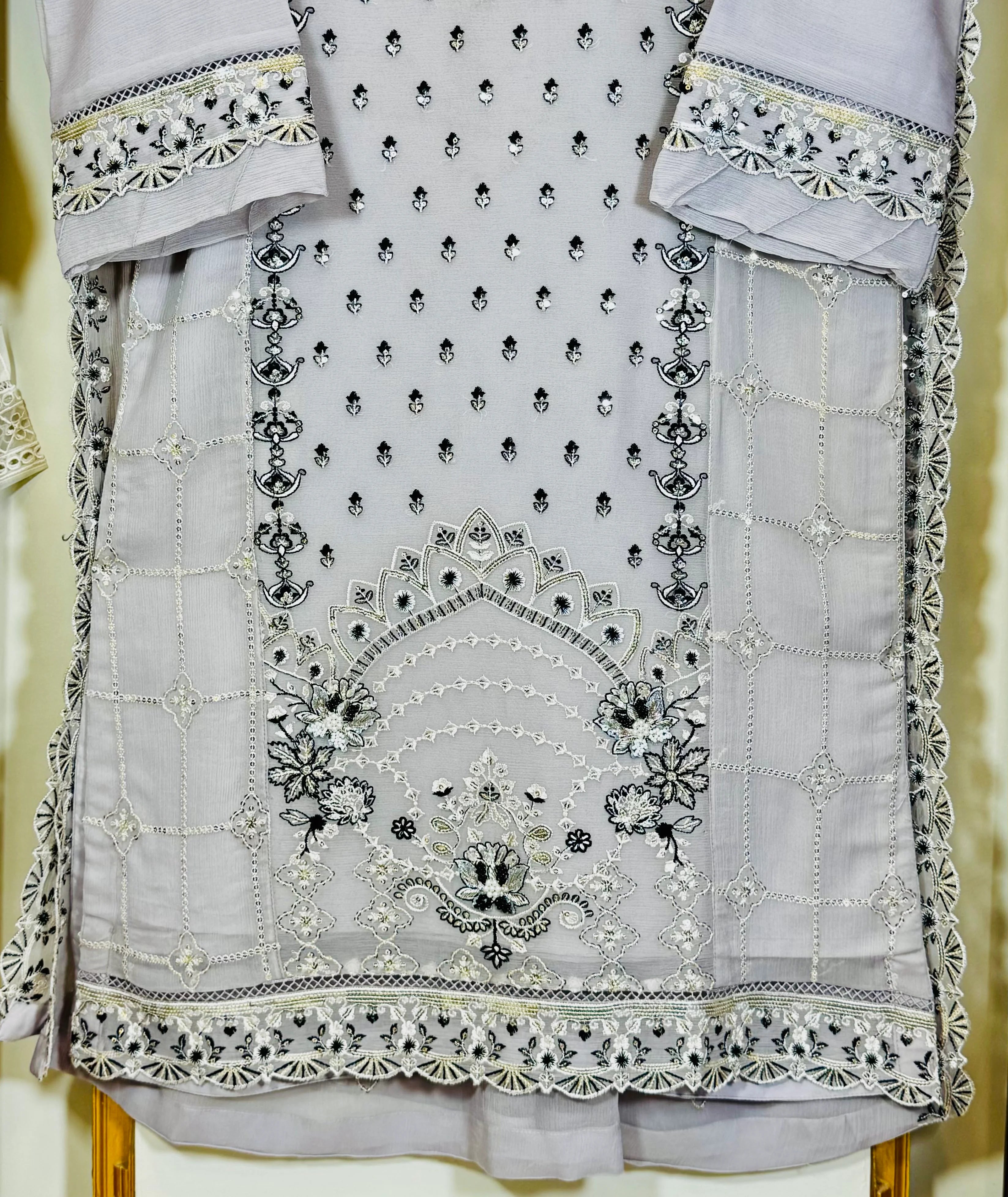 Opal Glow Chiffon – Silver