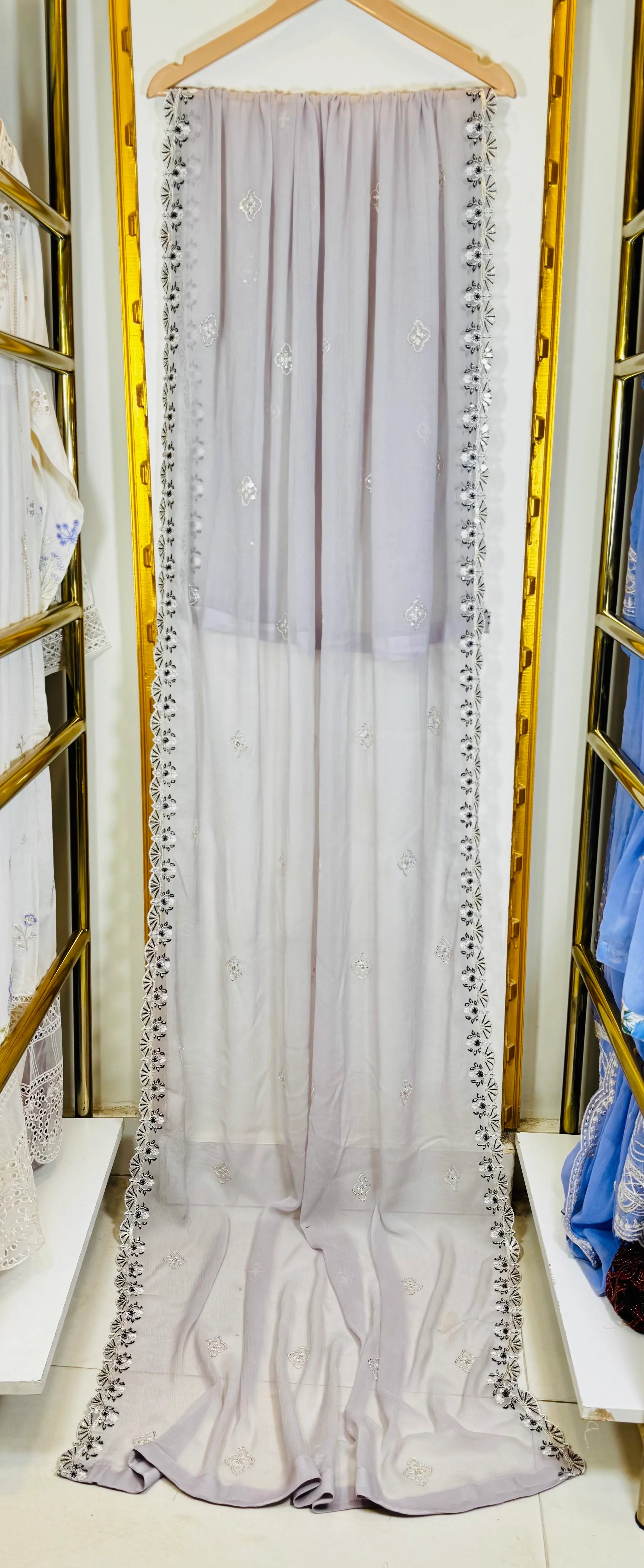 Opal Glow Chiffon – Silver